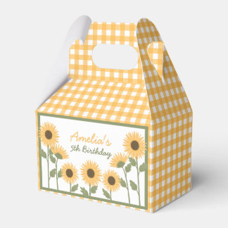Sunflower Birthday Party Favour Boxes