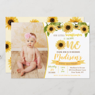 Sunflower Birthday Party Invitationsr Invitation