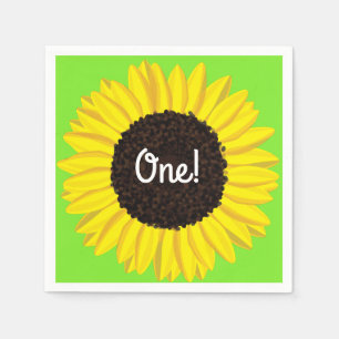 Sunflower Birthday Party Napkin