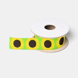 Sunflower Birthday Party Satin Ribbon