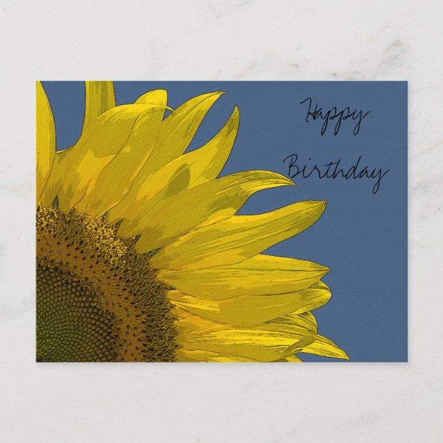 Sunflower Birthday Postcard (Front)