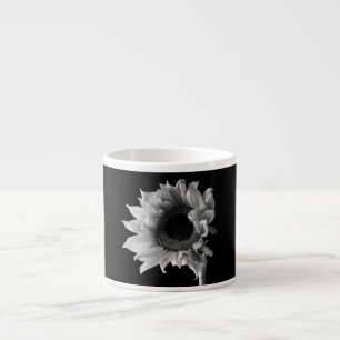 Sunflower - Black and White Photograph Espresso Cup