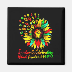 Sunflower Black Freedom June 19 1865 Juneteenth Af Magnet