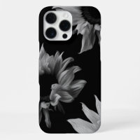 Sunflower Black White Fine Art Photograph Unique 