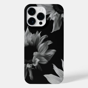 Sunflower Black White Fine Art Photograph Unique  iPhone 14 Pro Max Case