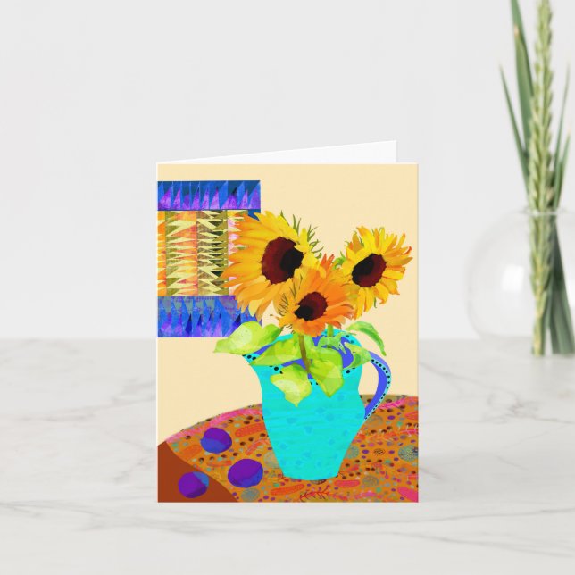 Sunflower BLANK Greeting Card (Front)