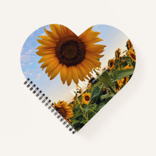 Sunflower Bloom Inspiration - Custom  Notebook