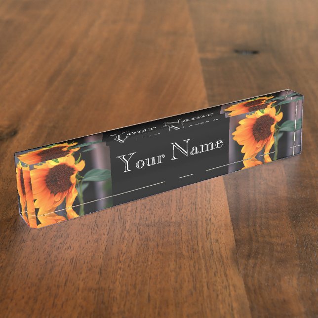 Sunflower bloom nameplate (Side)