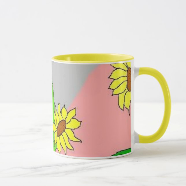 sunflower blooms mug (Right)