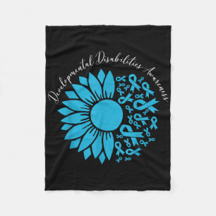 Sunflower Blue Ribbon Developmental Disabilities A Fleece Blanket