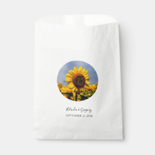 Sunflower Blue Sky Rustic Wedding Favour Bags