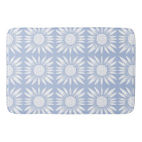 Sunflower Blue White Floral Tile Pattern