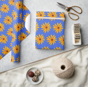 Sunflower Blue  Wrapping Paper