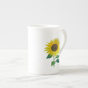 Sunflower Bone China Cup