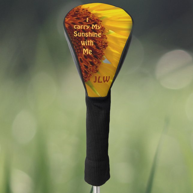 Sunflower Botanical I Carry My Sunshine with Me Golf Head Cover (Creator Uploaded)