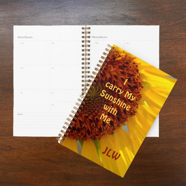 Sunflower Botanical I Carry My Sunshine with Me Planner (Creator Uploaded)