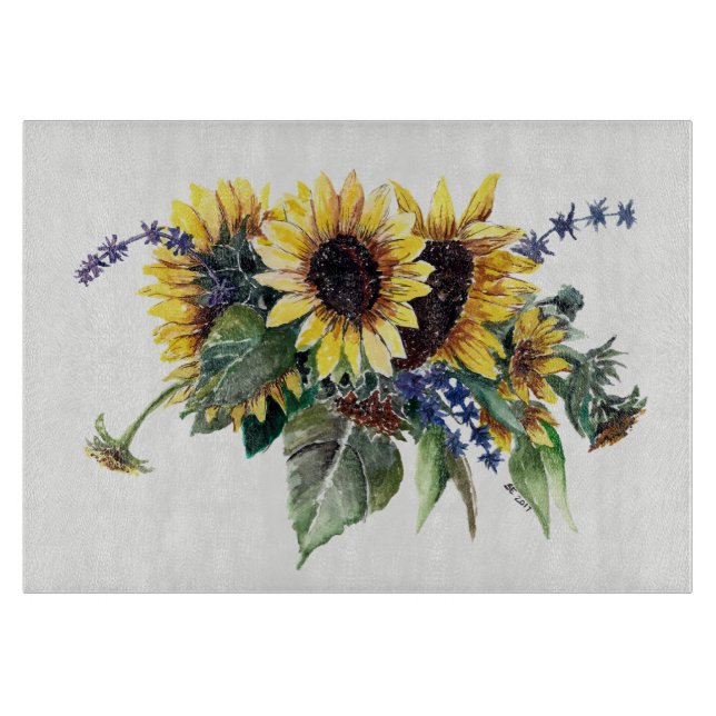 Sunflower Bouquet Cutting Board (Front)