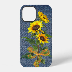 Sunflower Bouquet on Denim iPhone 12 Case