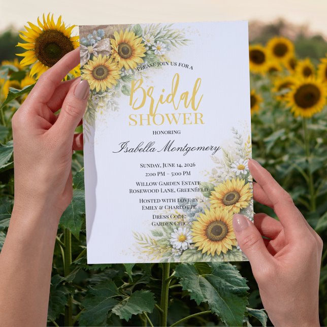 Sunflower Bouquets Bright Bridal Shower Invitation (Sunflower Bouquets Bright Bridal Shower Invitations
)