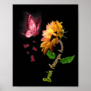 Sunflower Brain Aneurysm Awareness 1 Poster