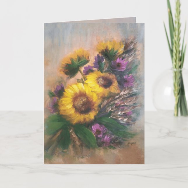 Sunflower Breeze 5X7 Card (Front)