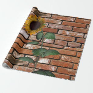Sunflower Brick Matte Wrapping Paper
