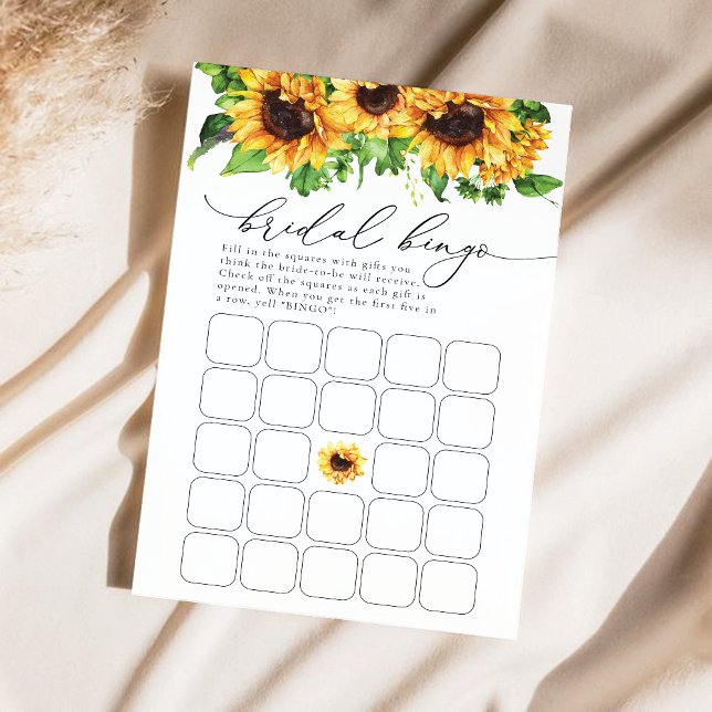 Sunflower Bridal Shower Bingo (Creator Uploaded)
