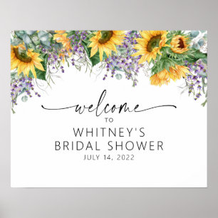 Sunflower Bridal Shower, Bridal shower welcome  Poster