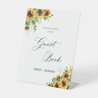 Sunflower Bridal Shower Guest Book Sign
