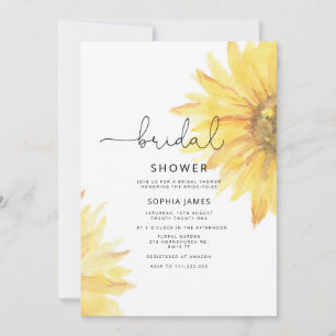 Sunflower bridal shower invitation