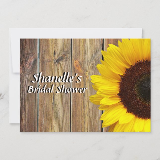 Sunflower bridal Shower Invitation (Front)