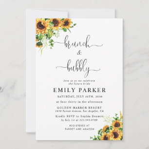 Sunflower Bridal Shower Invitation