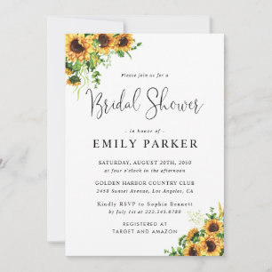 Sunflower Bridal Shower Invitation
