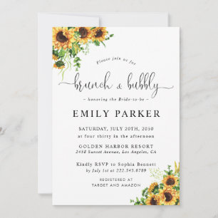 Sunflower Bridal Shower Invitation