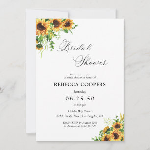 Sunflower Bridal Shower Invitation