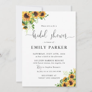 Sunflower Bridal Shower Invitation