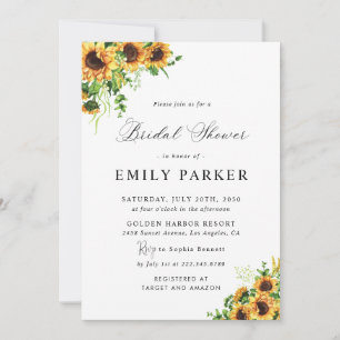Sunflower Bridal Shower Invitation