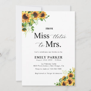 Sunflower Bridal Shower Invitation