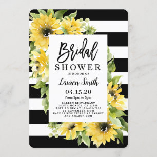 Sunflower bridal shower invitation