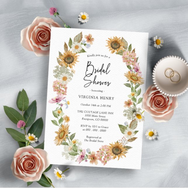 Sunflower Bridal Shower Invitations (Creator Uploaded)