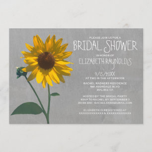 Sunflower Bridal Shower Invitations