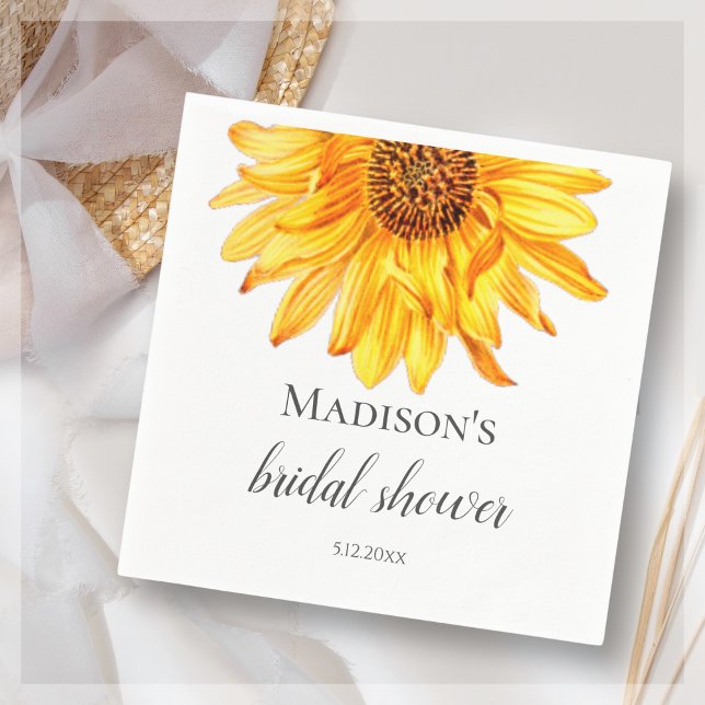 Sunflower Bridal Shower Napkin (Creator Uploaded)