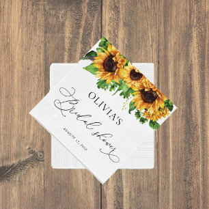 Sunflower Bridal Shower Napkins