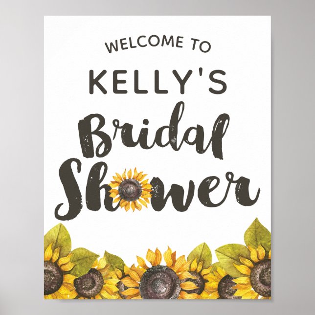 Sunflower Bridal Shower Sign (Front)