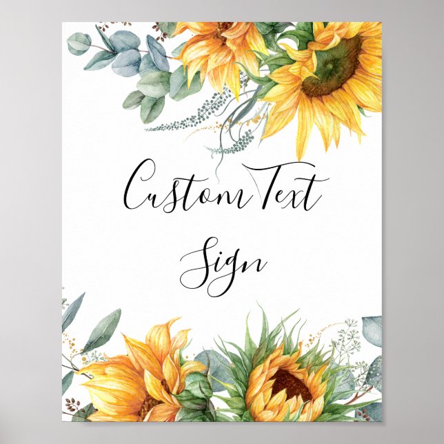 Sunflower Bridal Shower Sign (Front)