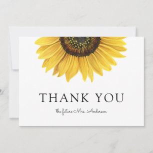 Sunflower Bridal Shower Thank You