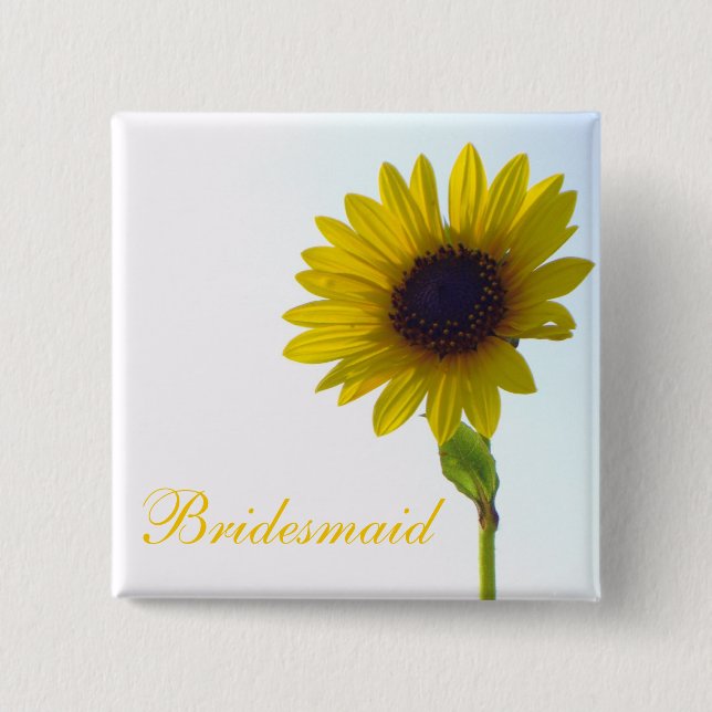 Sunflower Bridesmaid Pin (Front)