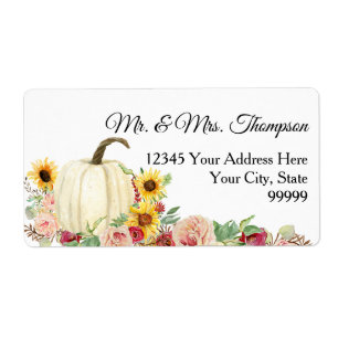 Sunflower Burgundy Pink Floral Watercolor Pumpkin