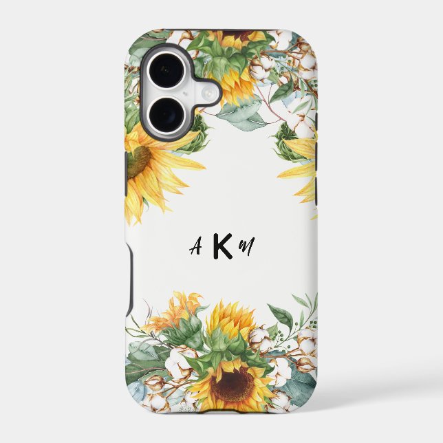 Sunflower Burst Combination Font Monogram  (Back)