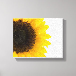 Sunflower Burst Wrapped Canvas Print